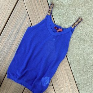 NWT MAX MARA STUDIO
Women's Blue Knitted Cotton Top